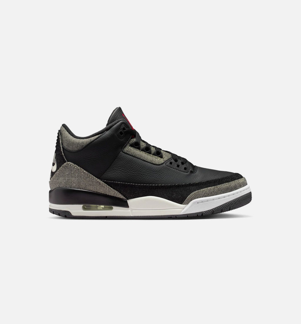 Air Jordan 3 x Levi's Black and White – Men's Lifestyle Shoe in Denim/Black/Gym Red