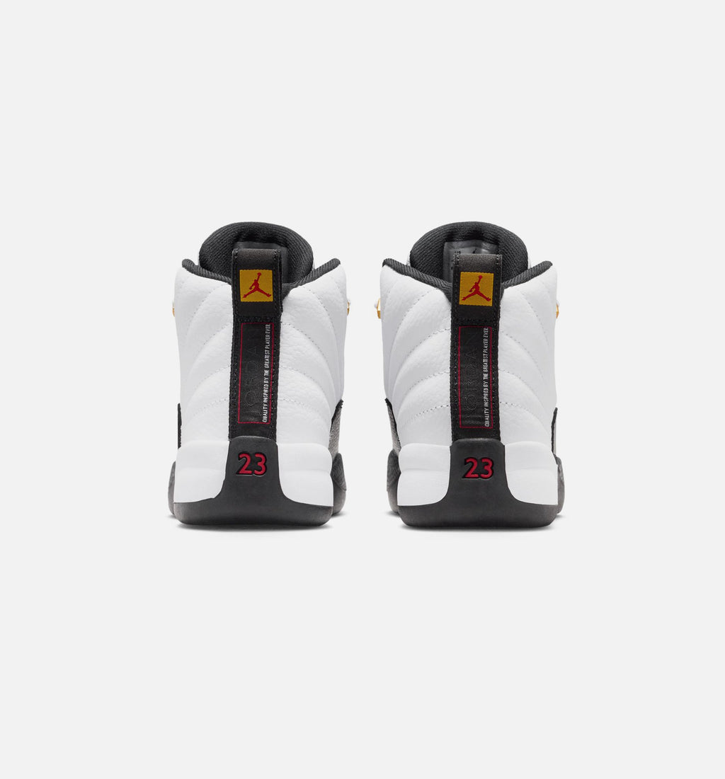 Air Jordan 12 Retro Taxi – Preschool Lifestyle Shoe in White/Black/Taxi