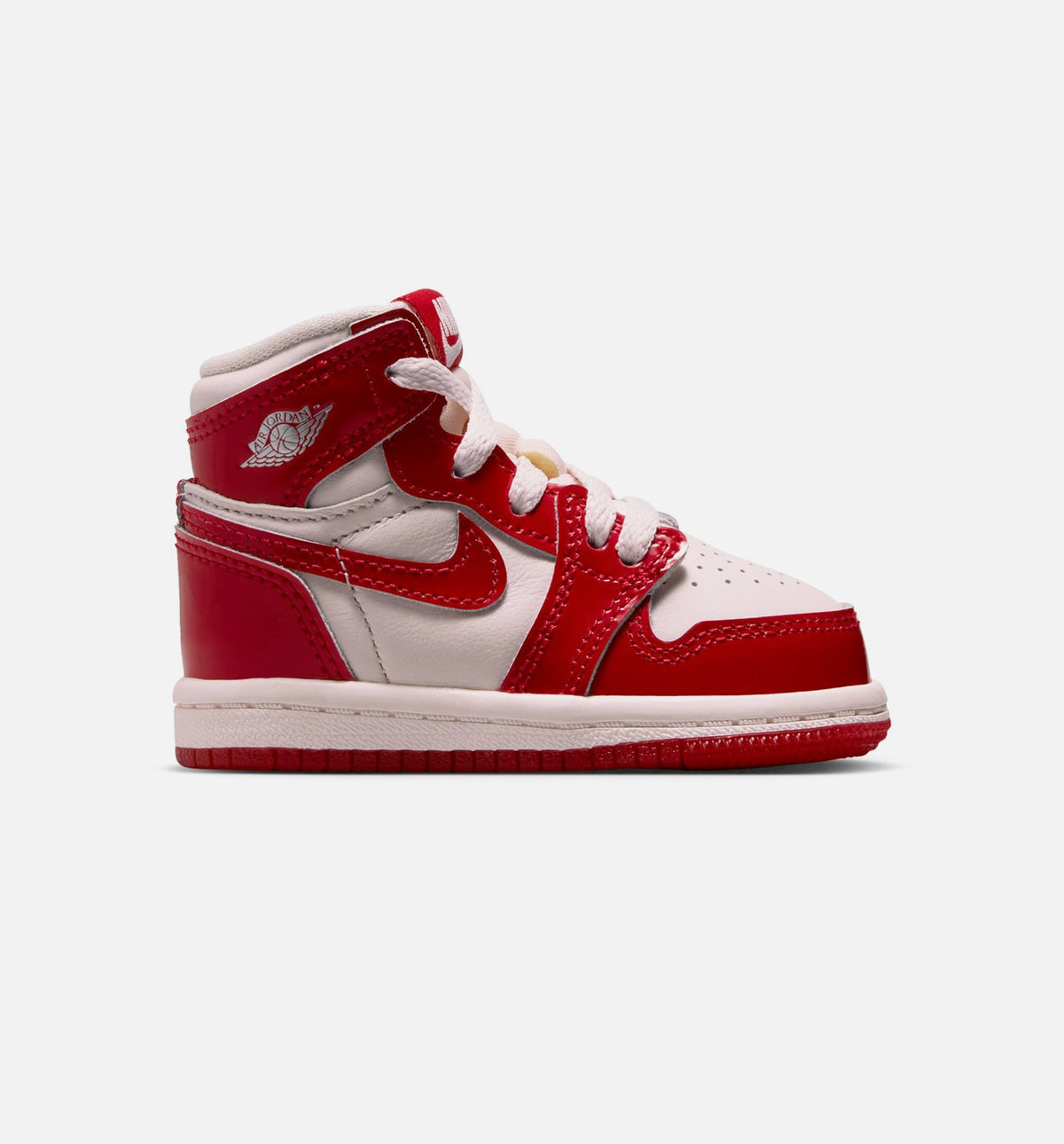 Air Jordan 1 Retro High OG Nails and Grails – Infant/Toddler Lifestyle Shoe in University Red/Metallic Silver
