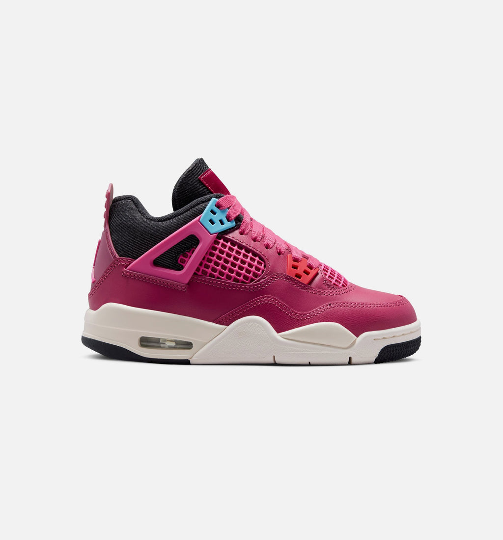 Air Jordan 4 Retro She’s A Star – Grade School Lifestyle Shoe in Sweet Beet/Desert Pink/Off Noir/Chalk