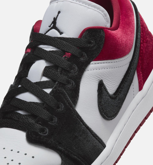 Air Jordan 1 Low SE Velvet – Women's Lifestyle Shoe in Black/Gym Red/White