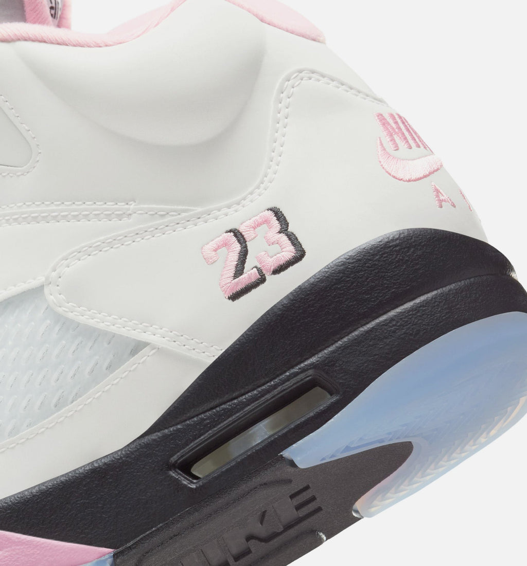 Air Jordan 5 Retro Medium Soft Pink – Men's Lifestyle Shoe in White/Soft Pink/Black