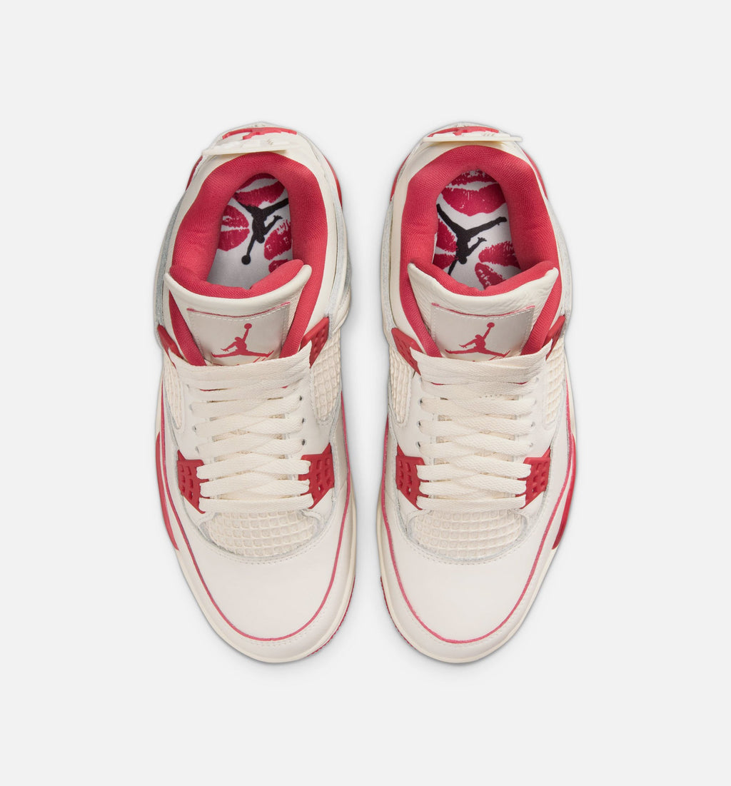 Air Jordan 4 Retro Valentine’s Day – Women's Lifestyle Shoe in Pale Ivory/Sierra Red/Tough Red