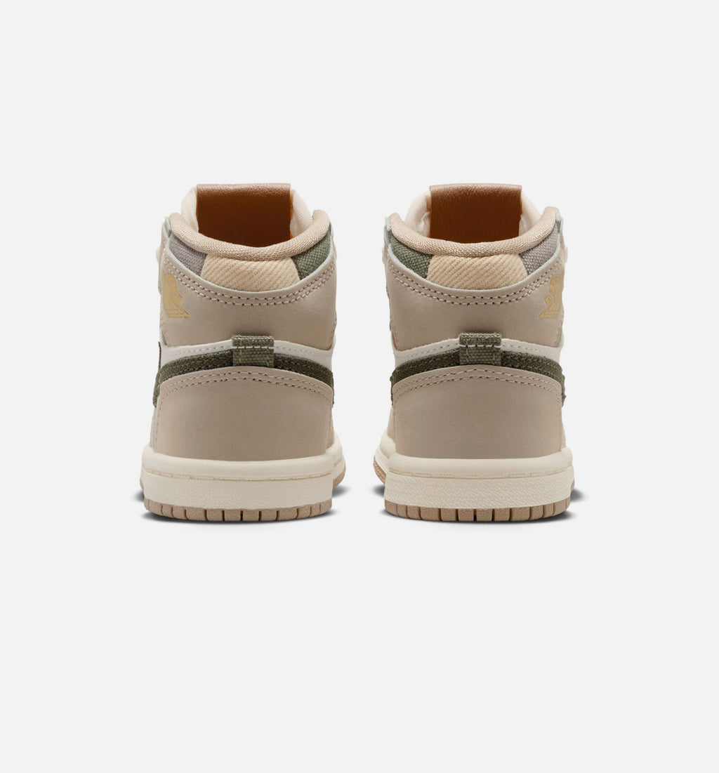 Air Jordan 1 Retro High OG Khaki – Infant/Toddler Lifestyle Shoe in Khaki/Sail/Coconut Milk/Cargo Khaki