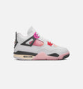 Air Jordan 4 Retro Comic – Grade School Lifestyle Shoe in Off White/Fire Pink/Anthracite