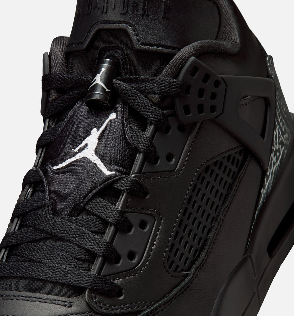 Spizike Low – Men's Basketball Shoe in Black/Black/Metallic Silver