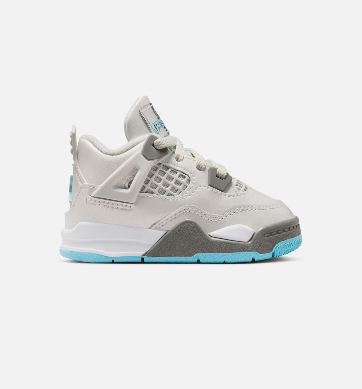 Air Jordan 4 Retro Blue Chill – Infant/Toddler Lifestyle Shoe in Photon Dust/Blue Chill/Flat Pewter/White/Blue Tint