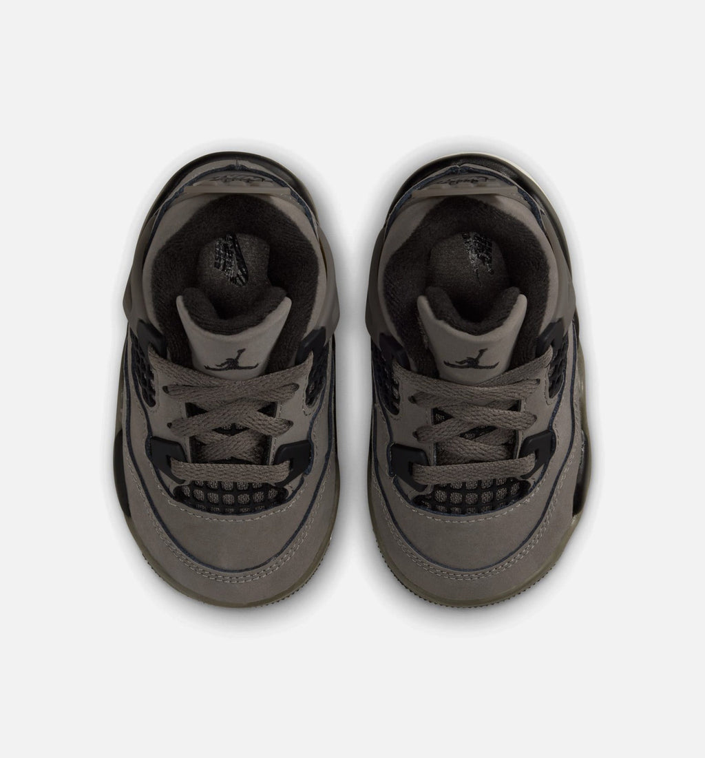 Air Jordan 4 Retro Cave Stone and Black – Infant/Toddler Lifestyle Shoe in Cave Stone/Black/Moon Particle