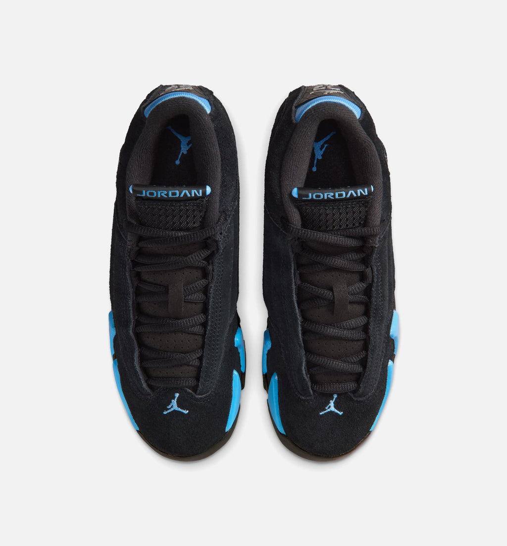 Air Jordan 14 Retro Black University Blue – Grade School Lifestyle Shoe in Black/White/University Blue