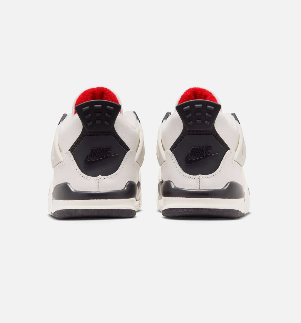 Air Jordan 4 Retro Flight Club – Infant/Toddler Lifestyle Shoe in Sail/Black/University Red