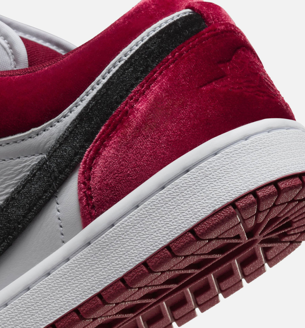 Air Jordan 1 Low SE Velvet – Women's Lifestyle Shoe in Black/Gym Red/White