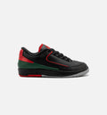Air Jordan 2 Retro Low Christmas – Grade School Lifestyle Shoe in Black/Fire Red/Cement Grey