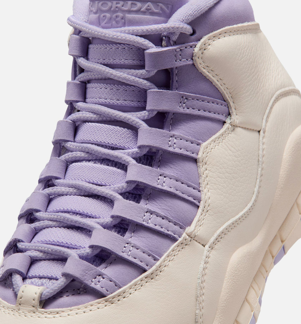 Air Jordan 10 Retro Hydrangeas – Women's Lifestyle Shoe in Chalk/Hydrangeas/Wild Grape