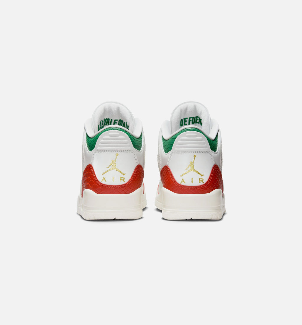 Air Jordan 3 Retro El Vuelo – Men's Lifestyle Shoe in Summit White/Pine Green/Dragon Red/Metallic Gold