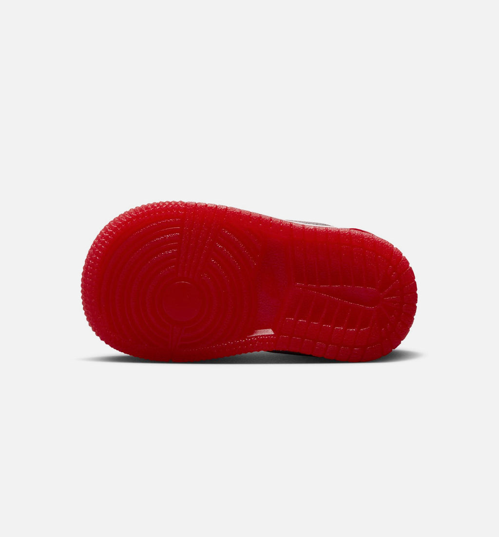 Air Jordan 1 Retro High OG Nails and Grails – Infant/Toddler Lifestyle Shoe in University Red/Metallic Silver