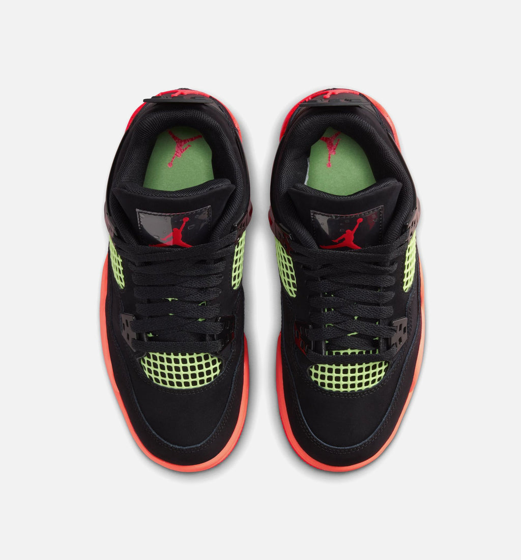 Air Jordan 4 Retro Black Infrared 23 – Grade School Lifestyle Shoe in Black/Infrared 23/Bright Mango