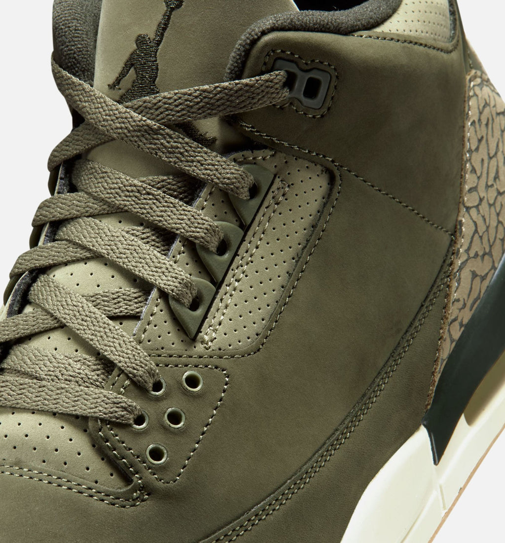 Air Jordan 3 Retro Medium Olive – Men's Lifestyle Shoe in Medium Olive/Sequoia/Neutral Olive/Sail/Total Crimson