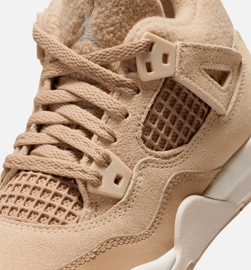 Air Jordan 4 Retro Cozy Girl – Preschool Lifestyle Shoe in Hemp/Light Orewood Brown
