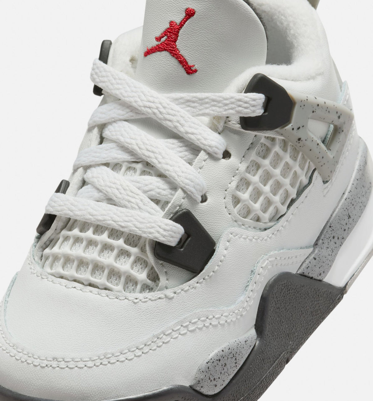 Air Jordan 4 Retro White Cement – Infant/Toddler Lifestyle Shoe in Summit White/Fire Red/Cement Grey/Black