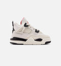 Air Jordan 4 Retro Flight Club – Infant/Toddler Lifestyle Shoe in Sail/Black/University Red