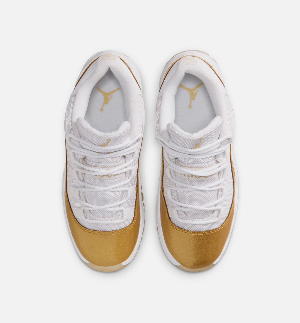 Air Jordan 11 Retro Low Mother's Day – Preschool Lifestyle Shoe in White/Metallic Gold/Team Gold