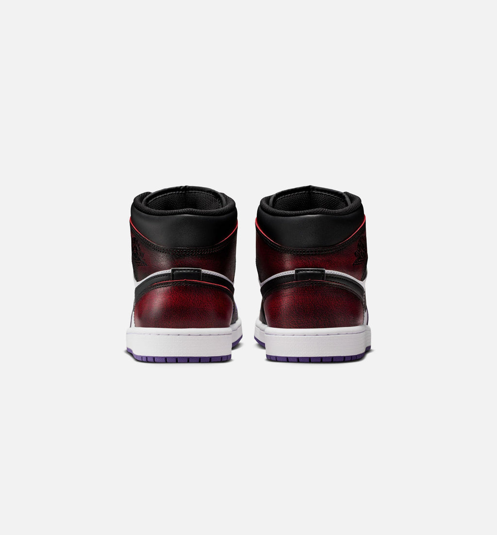 Air Jordan 1 Mid SE – Men's Lifestyle Shoe in True Red/White/Court Purple/Black