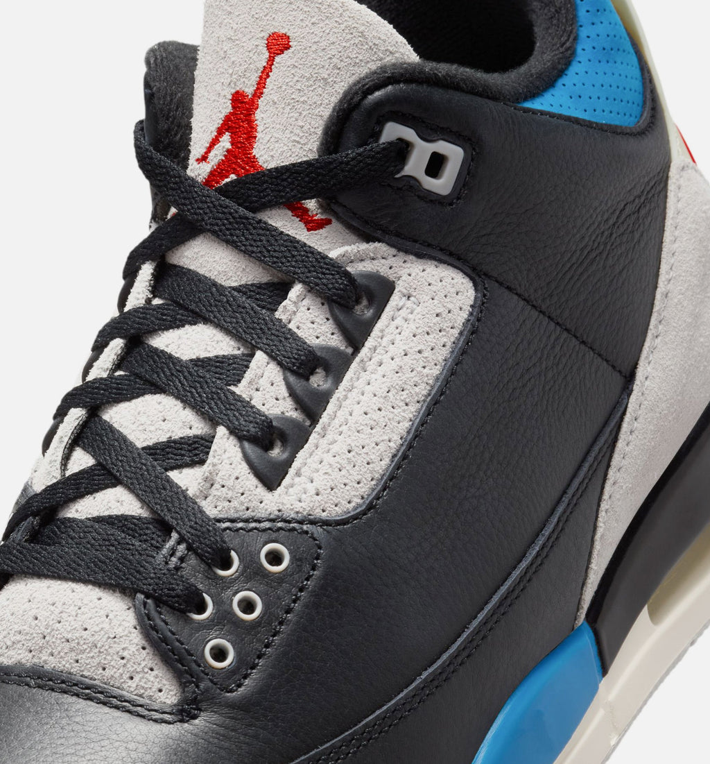 Air Jordan 3 Retro OG Rare Air – Men's Lifestyle Shoe in Black/Chile Red/Neutral Grey