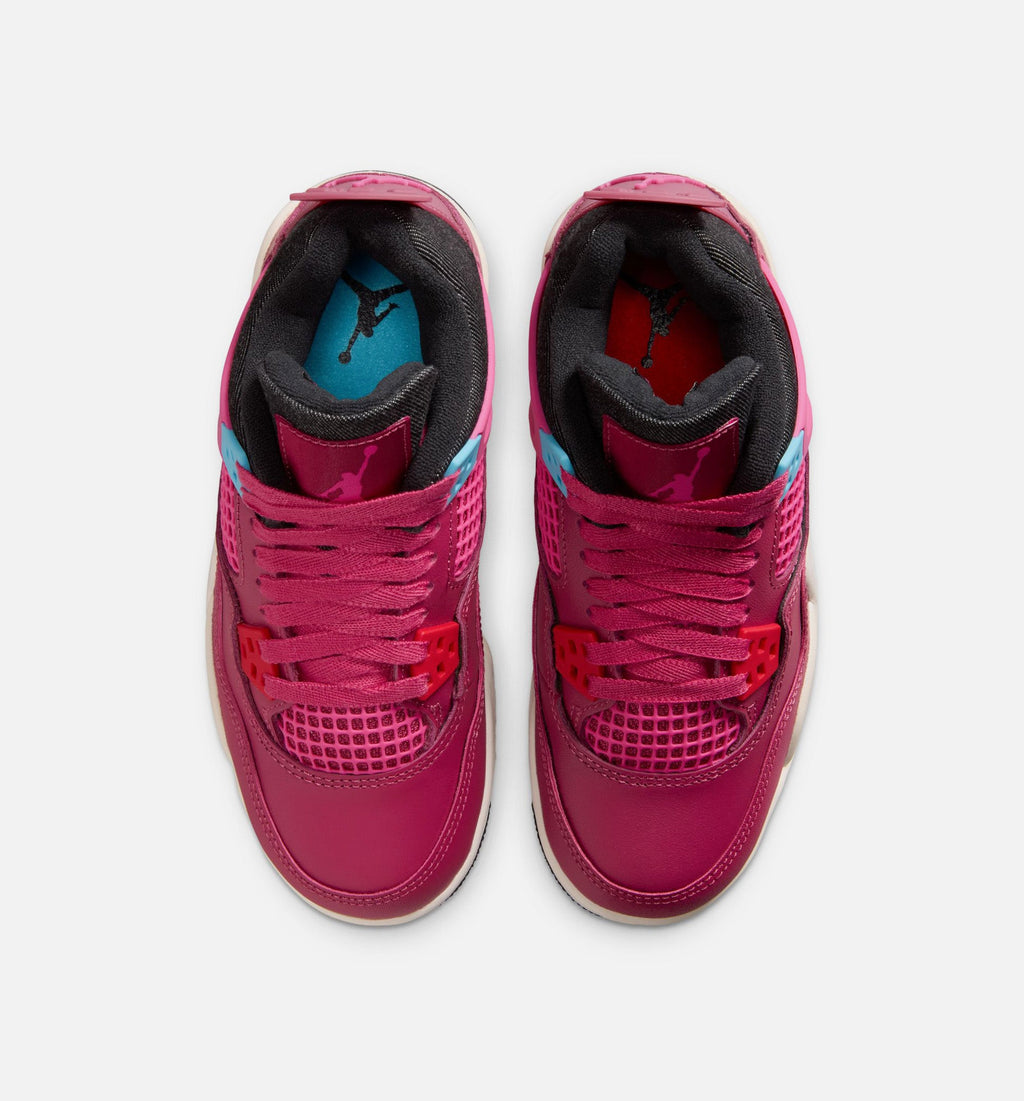 Air Jordan 4 Retro She’s A Star – Grade School Lifestyle Shoe in Sweet Beet/Desert Pink/Off Noir/Chalk