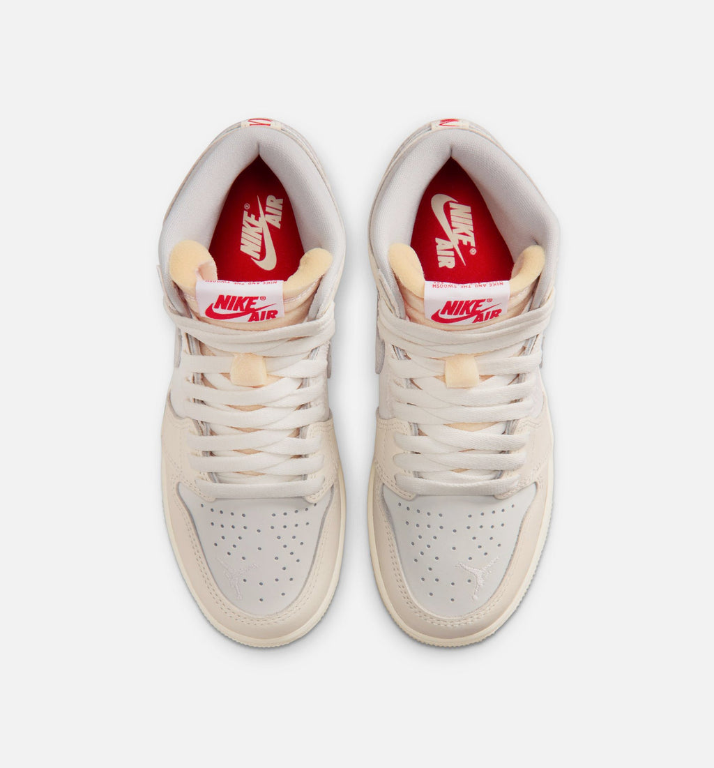 Air Jordan 1 Retro High OG Sail – Grade School Lifestyle Shoe in Sail/University Red/Pale Ivory/Coconut Milk/Phantom