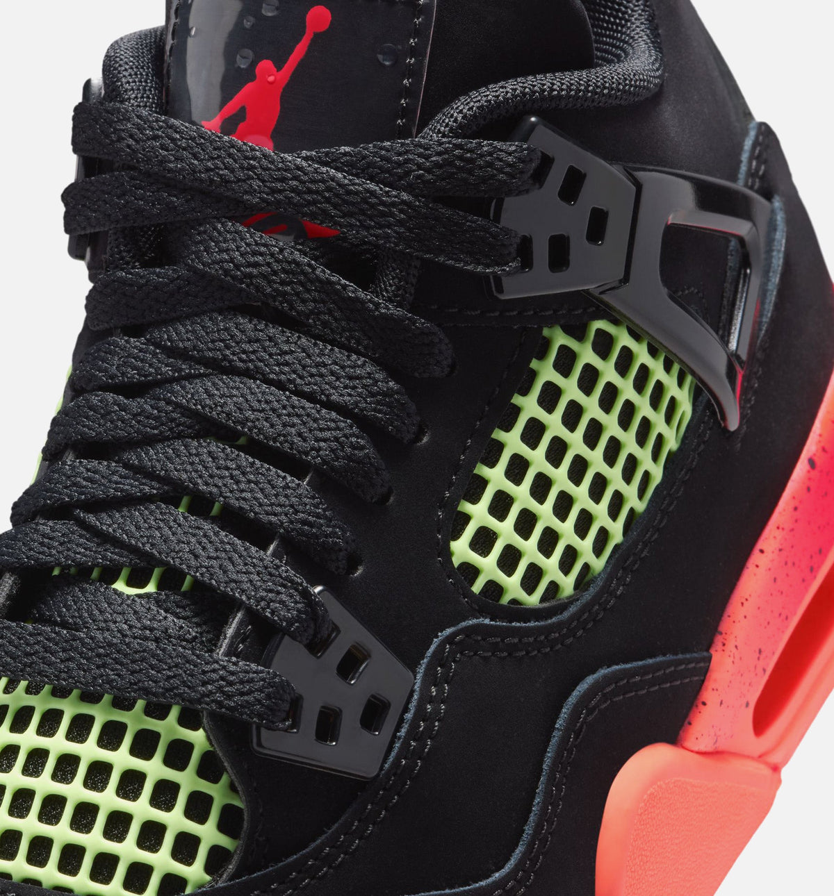 Air Jordan 4 Retro Black Infrared 23 – Grade School Lifestyle Shoe in Black/Infrared 23/Bright Mango