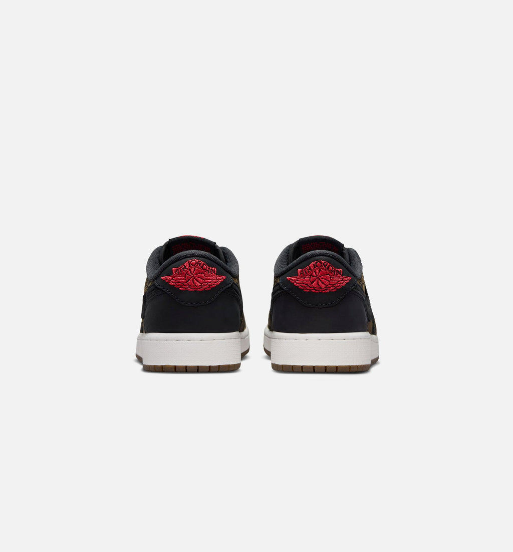Air Jordan 1 Retro Low OG Laser Black and Varsity Red – Grade School Lifestyle Shoe in Black/Varsity Red/Summit White