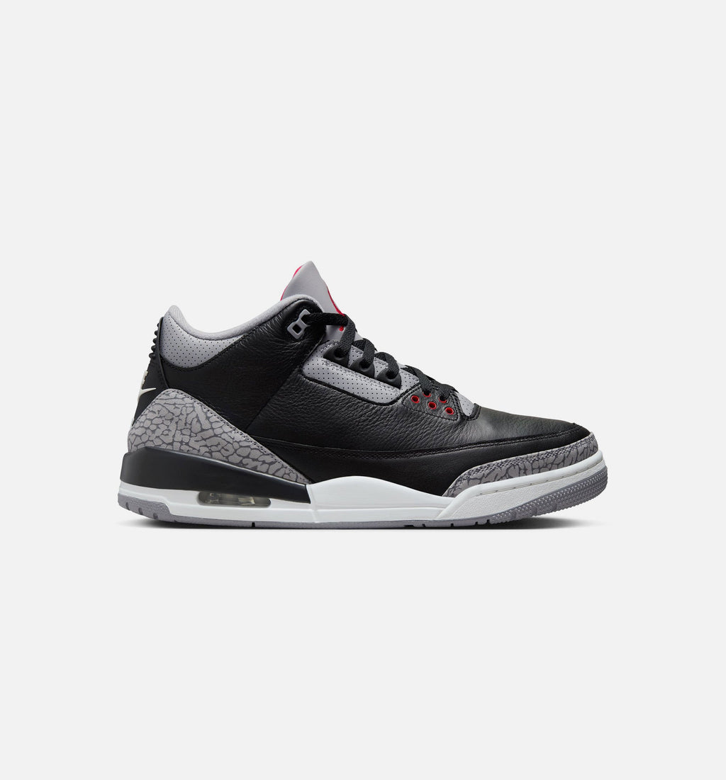 Air Jordan 3 Retro Black Cement – Men's Lifestyle Shoe in Black/Fire Red/Cement Grey/Summit White