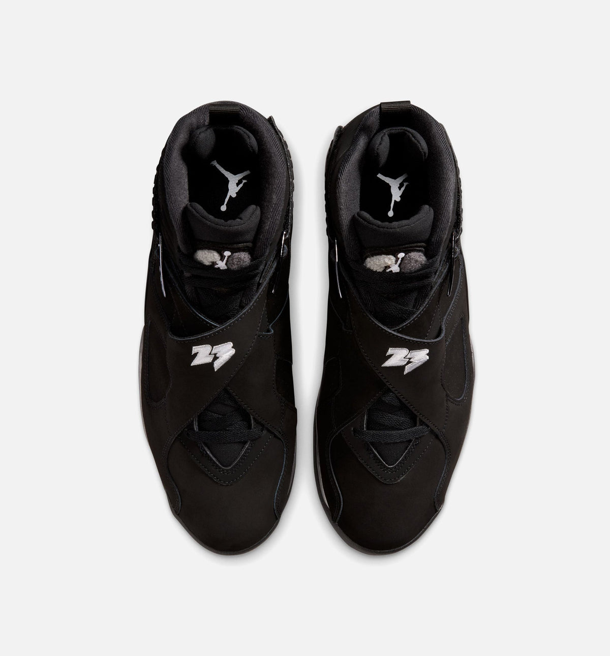 Air Jordan 8 Retro Chrome Black and Light Graphite – Men's Lifestyle Shoe in Black/White/Light Graphite