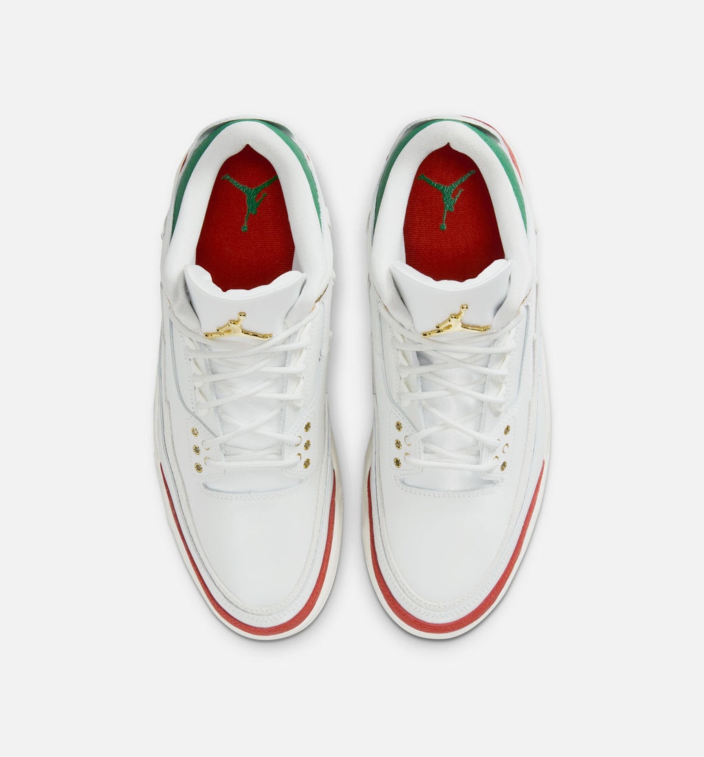 Air Jordan 3 Retro El Vuelo – Men's Lifestyle Shoe in Summit White/Pine Green/Dragon Red/Metallic Gold