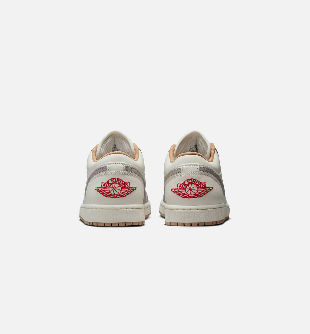 Air Jordan 1 Low – Men's Lifestyle Shoe in Sail/Fire Red/College Grey/Hemp
