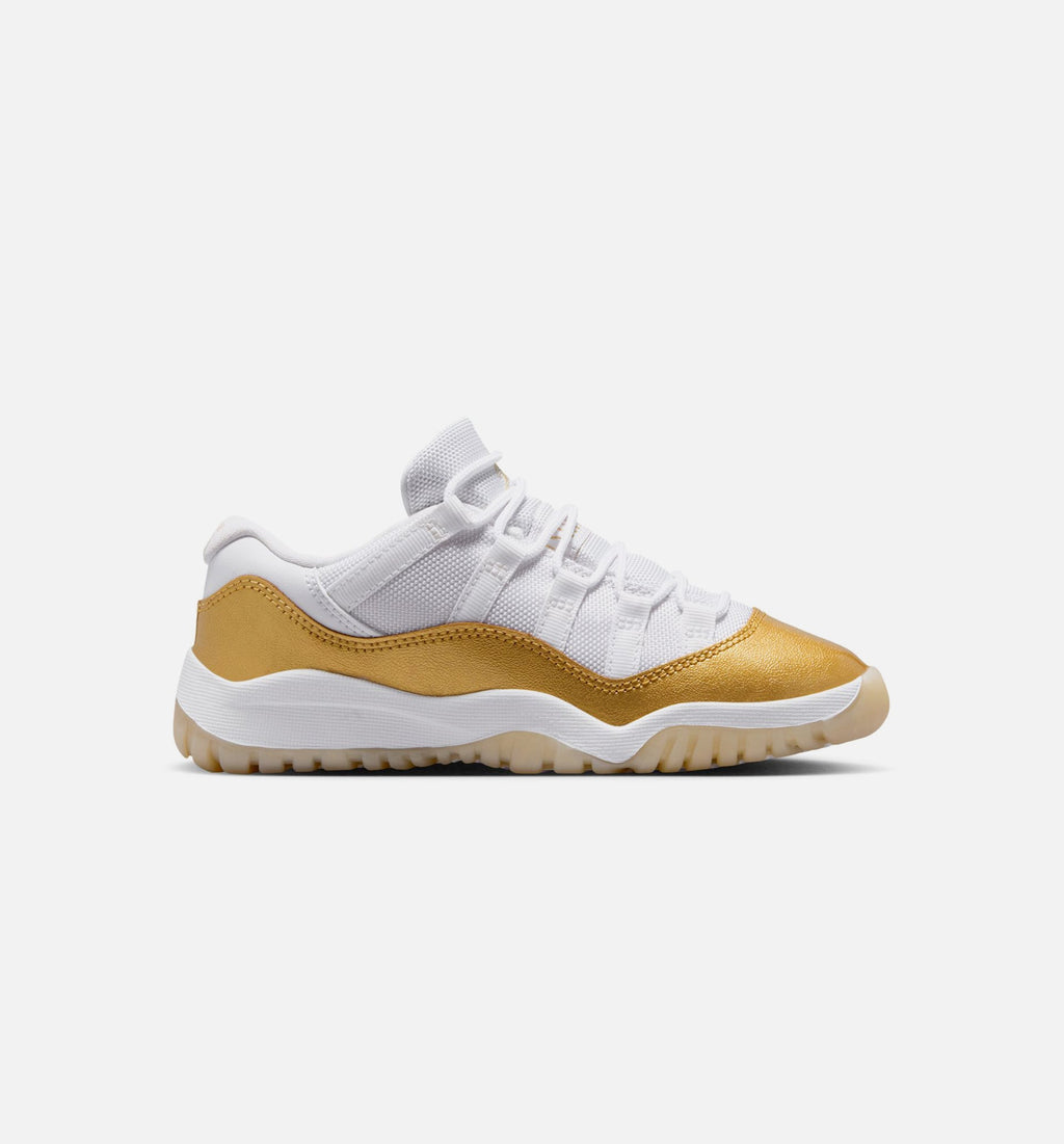 Air Jordan 11 Retro Low Mother's Day – Preschool Lifestyle Shoe in White/Metallic Gold/Team Gold