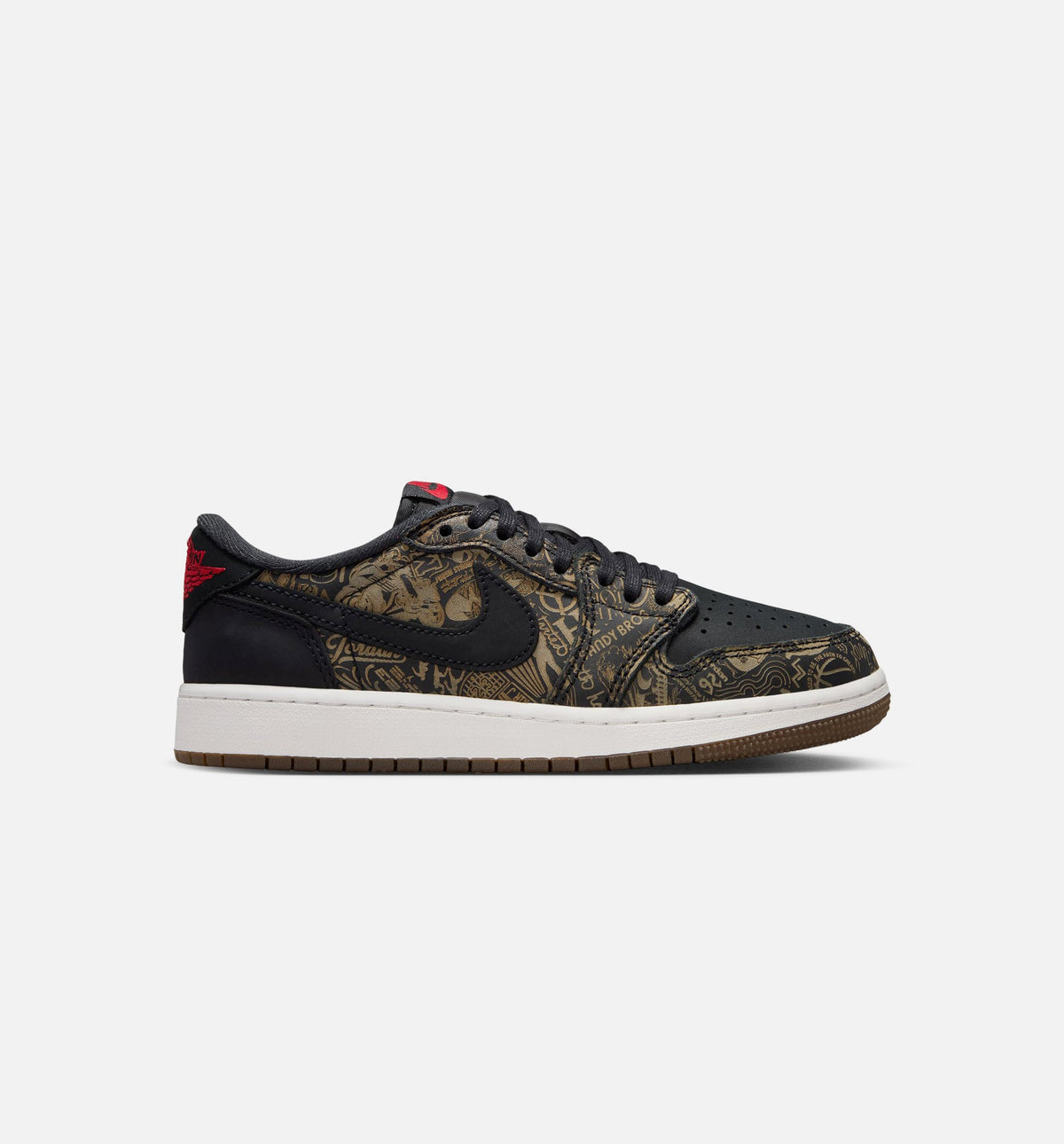 Air Jordan 1 Retro Low OG Laser Black and Varsity Red – Grade School Lifestyle Shoe in Black/Varsity Red/Summit White