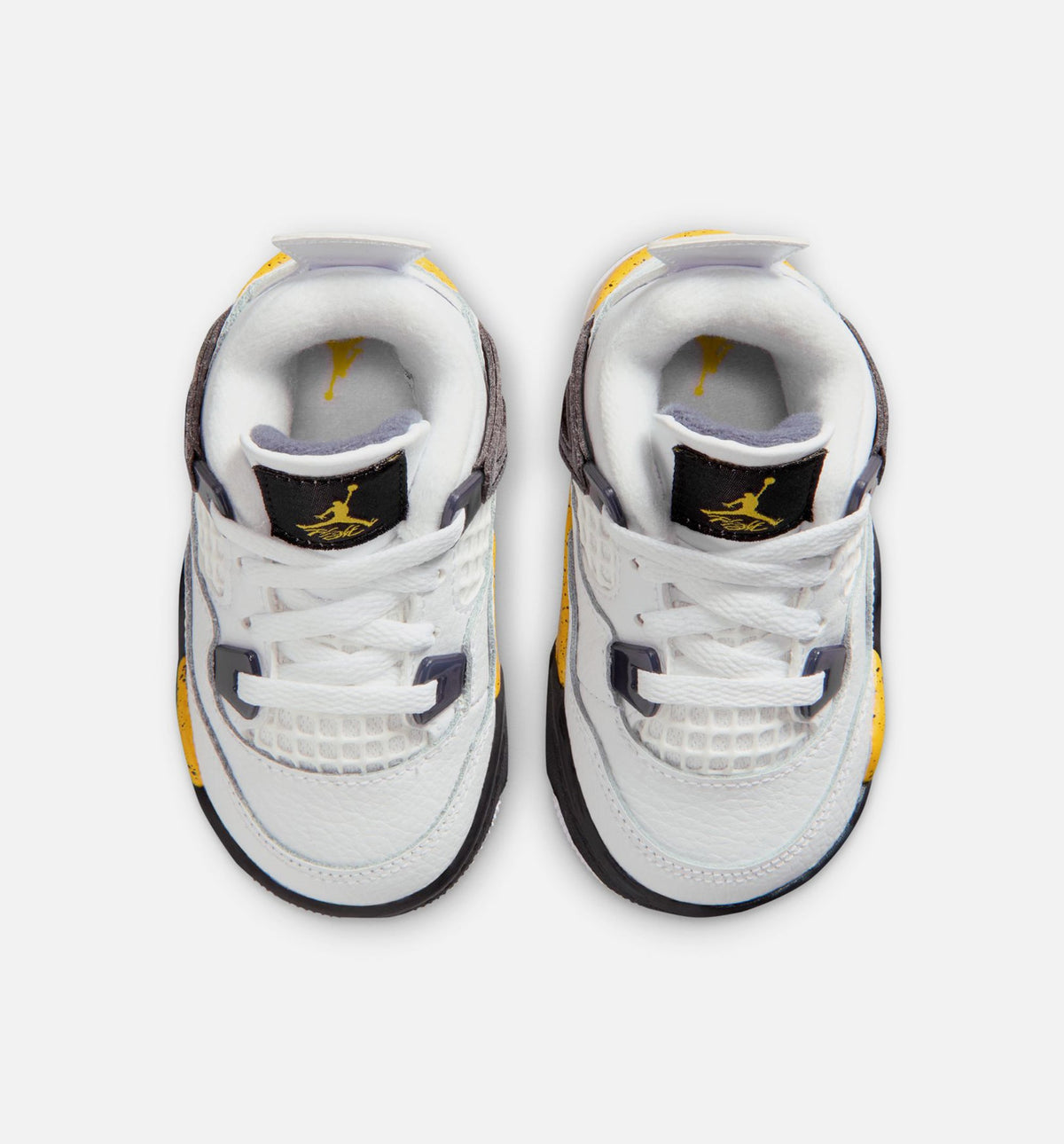 Air Jordan 4 Retro Rare Air Tour Yellow – Infant/Toddler Lifestyle Shoe in White/Dark Blue Grey/Black/Tour Yellow