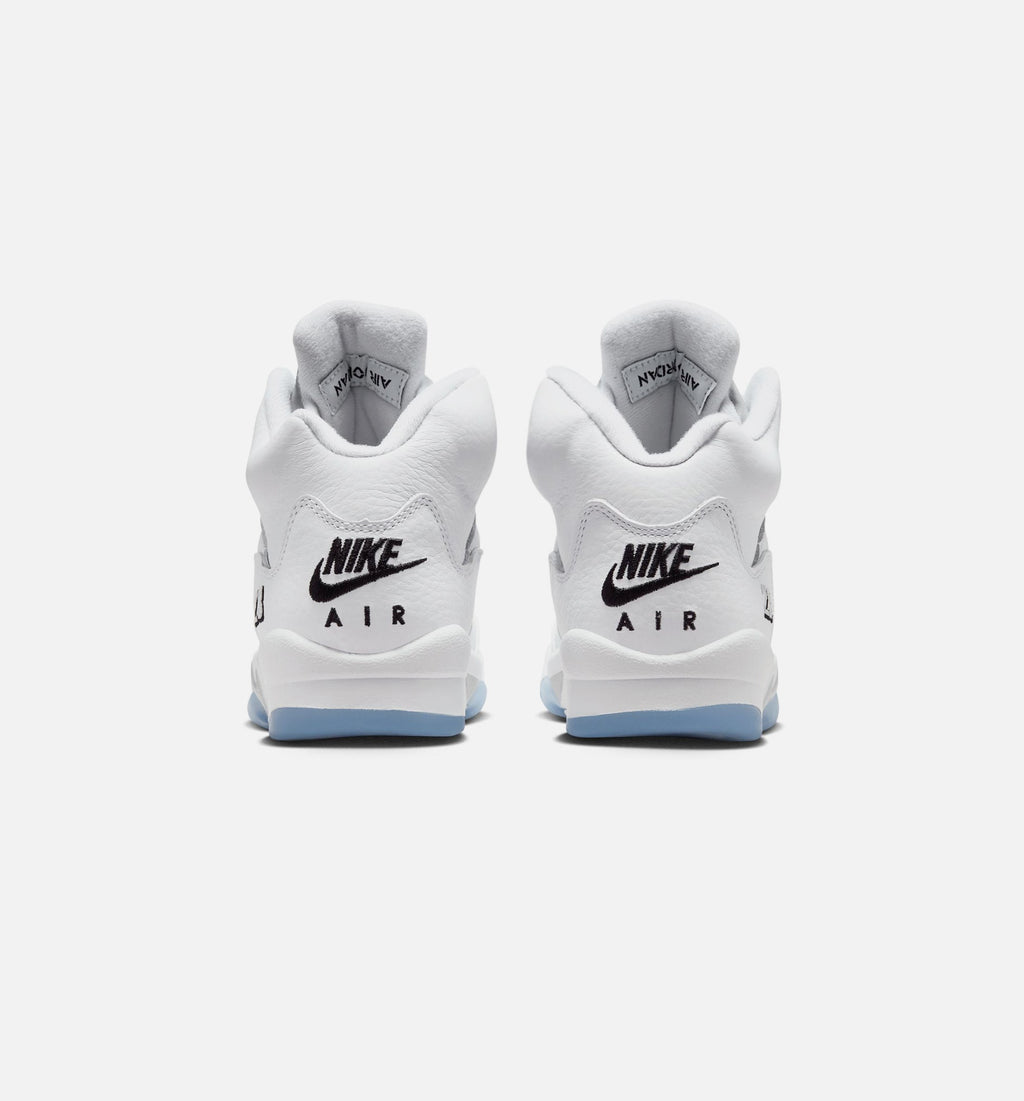 Air Jordan 5 Retro OG White Metallic – Grade School Lifestyle Shoe in White/Black/Metallic Silver