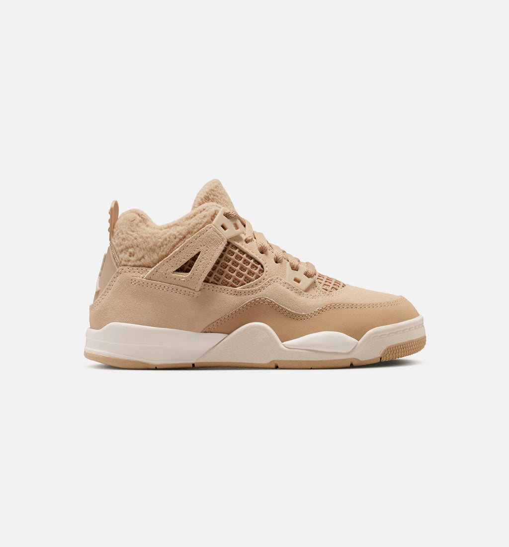 Air Jordan 4 Retro Cozy Girl – Preschool Lifestyle Shoe in Hemp/Light Orewood Brown