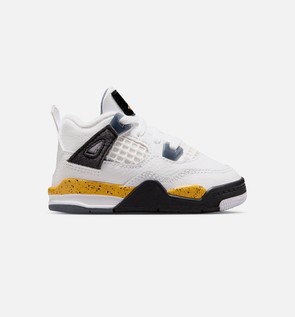 Air Jordan 4 Retro Rare Air Tour Yellow – Infant/Toddler Lifestyle Shoe in White/Dark Blue Grey/Black/Tour Yellow