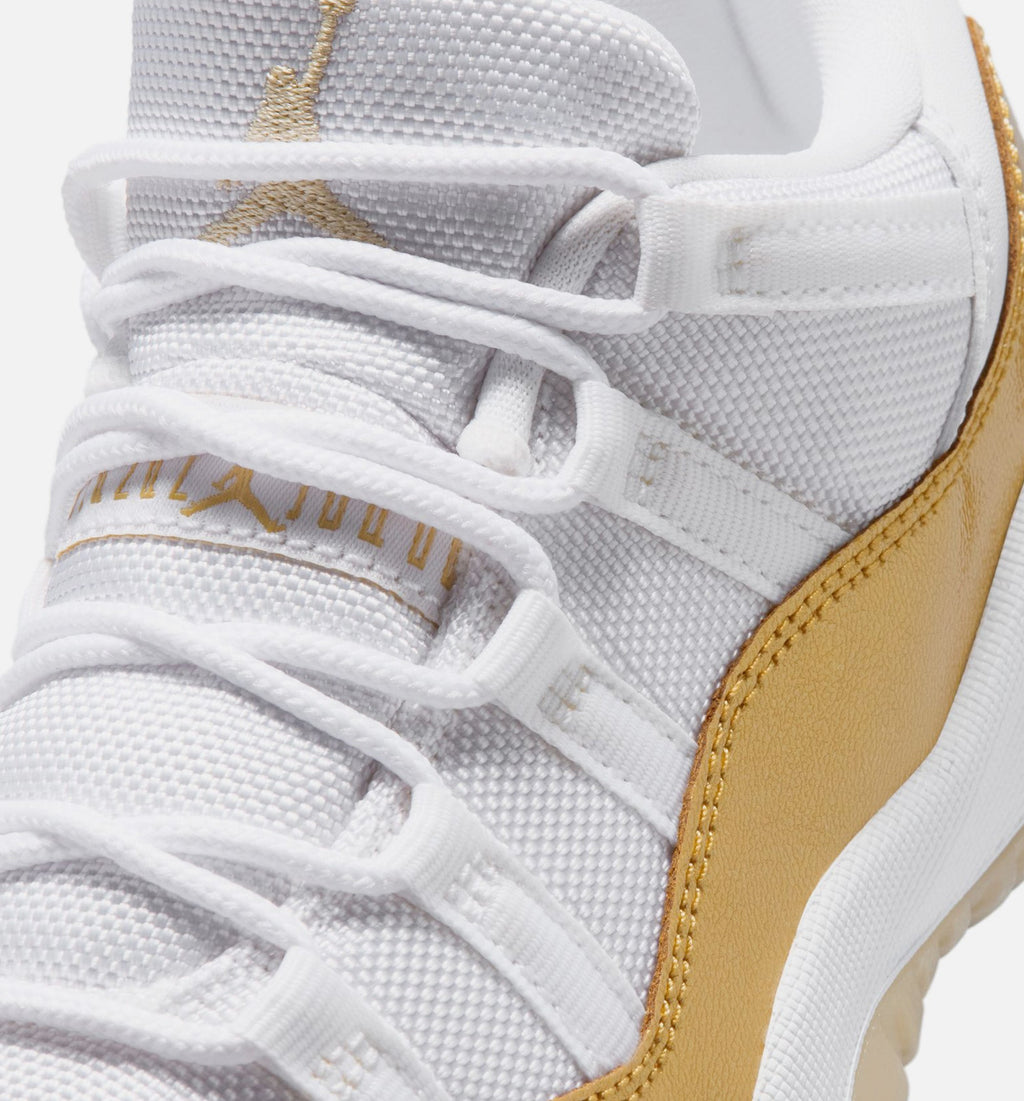 Air Jordan 11 Retro Low Mother's Day – Preschool Lifestyle Shoe in White/Metallic Gold/Team Gold