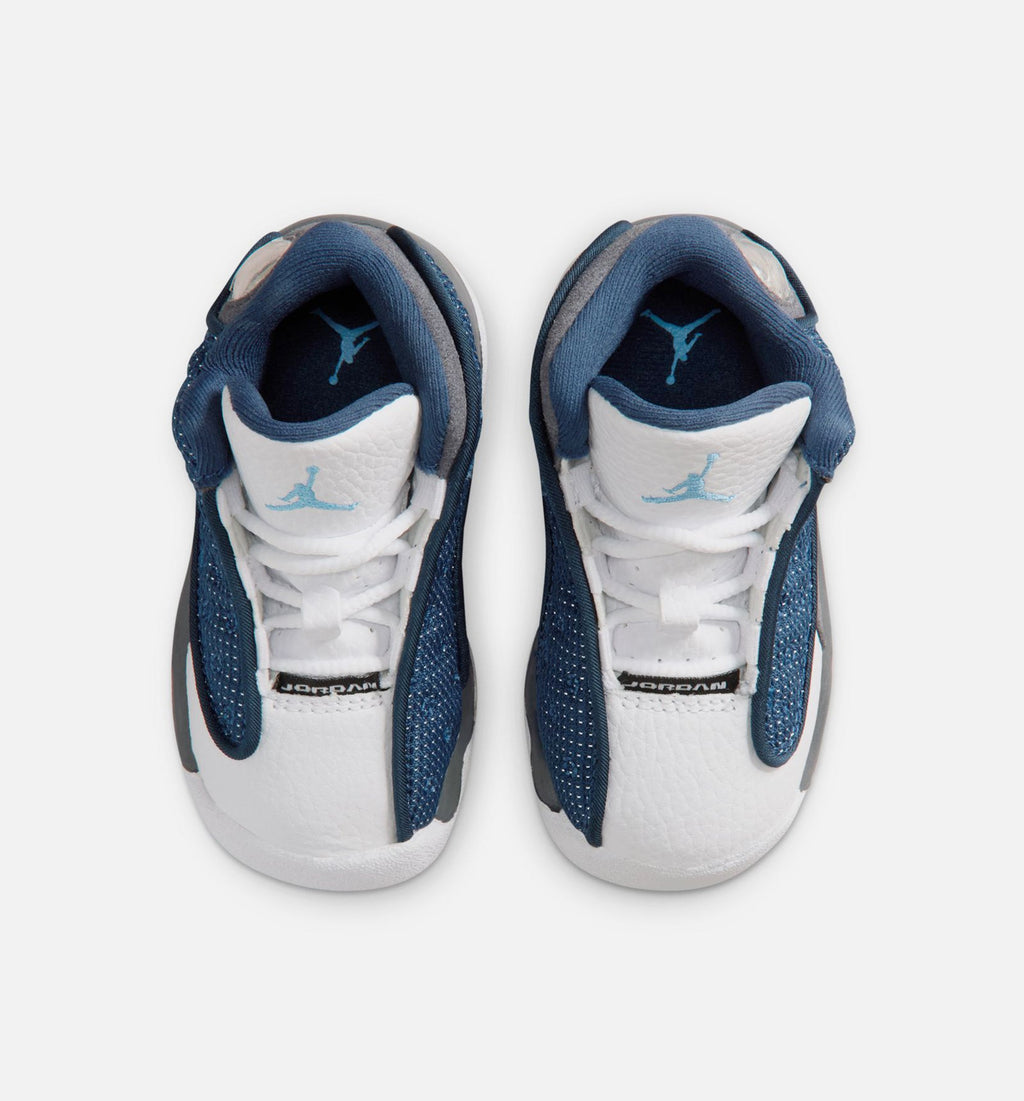 Air Jordan 13 Retro Navy and Flint Grey – Infant/Toddler Lifestyle Shoe in Navy/University Blue/Flint Grey/White